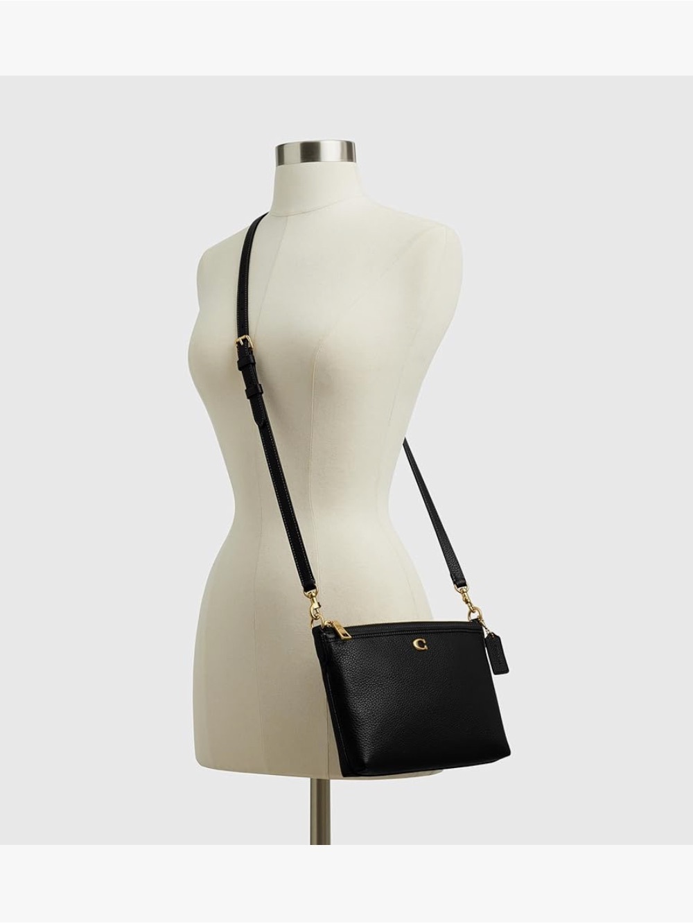 Coach Legacy Zip Top Crossbody Bag - Black - Picture 8 of 8